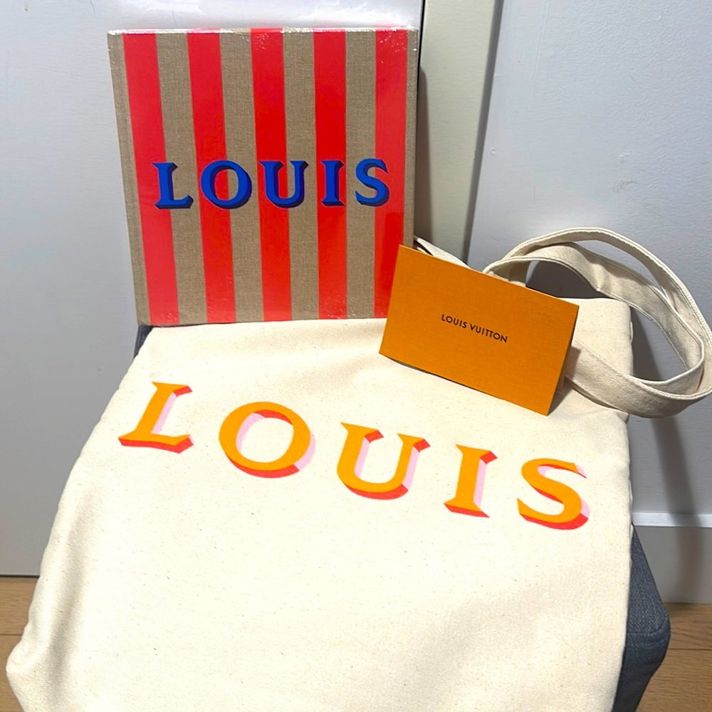 Louis Vuitton Canvas Tote and Exhibition book